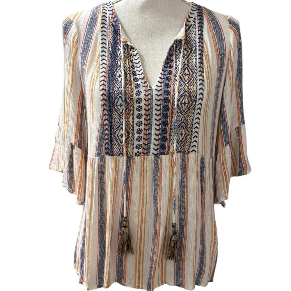 Artesia Boho Striped Top Small